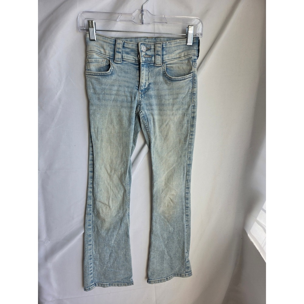 Denim Jeans Women Blue Light Wash Slim Low Rise Flare GOOD